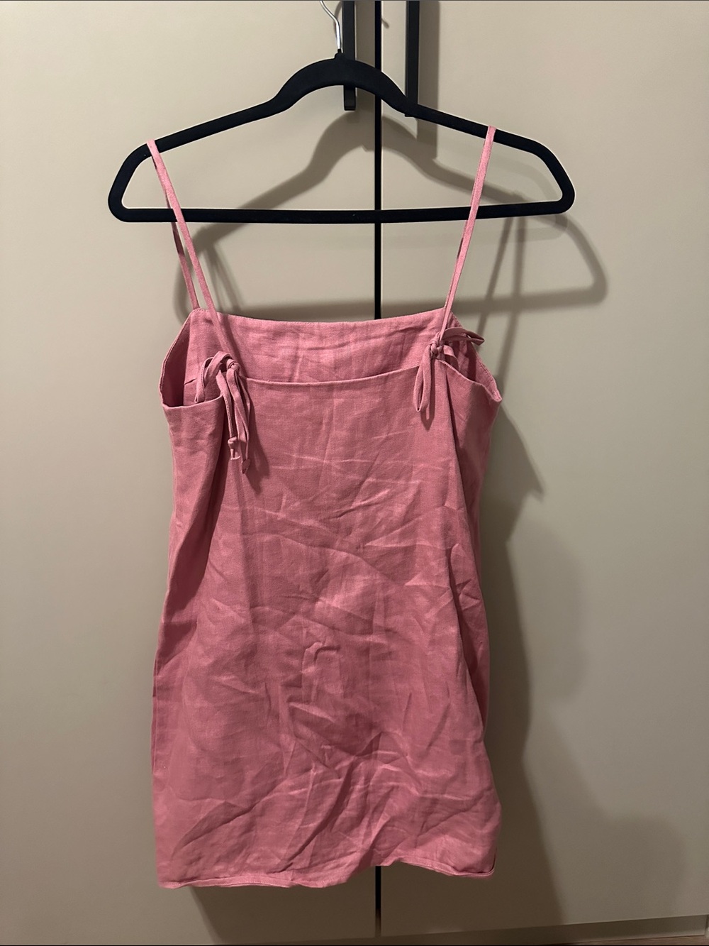 Reformation Aubree Linen Rose Pink Slip Dress Size Small NWOT - Picture 6 of 7